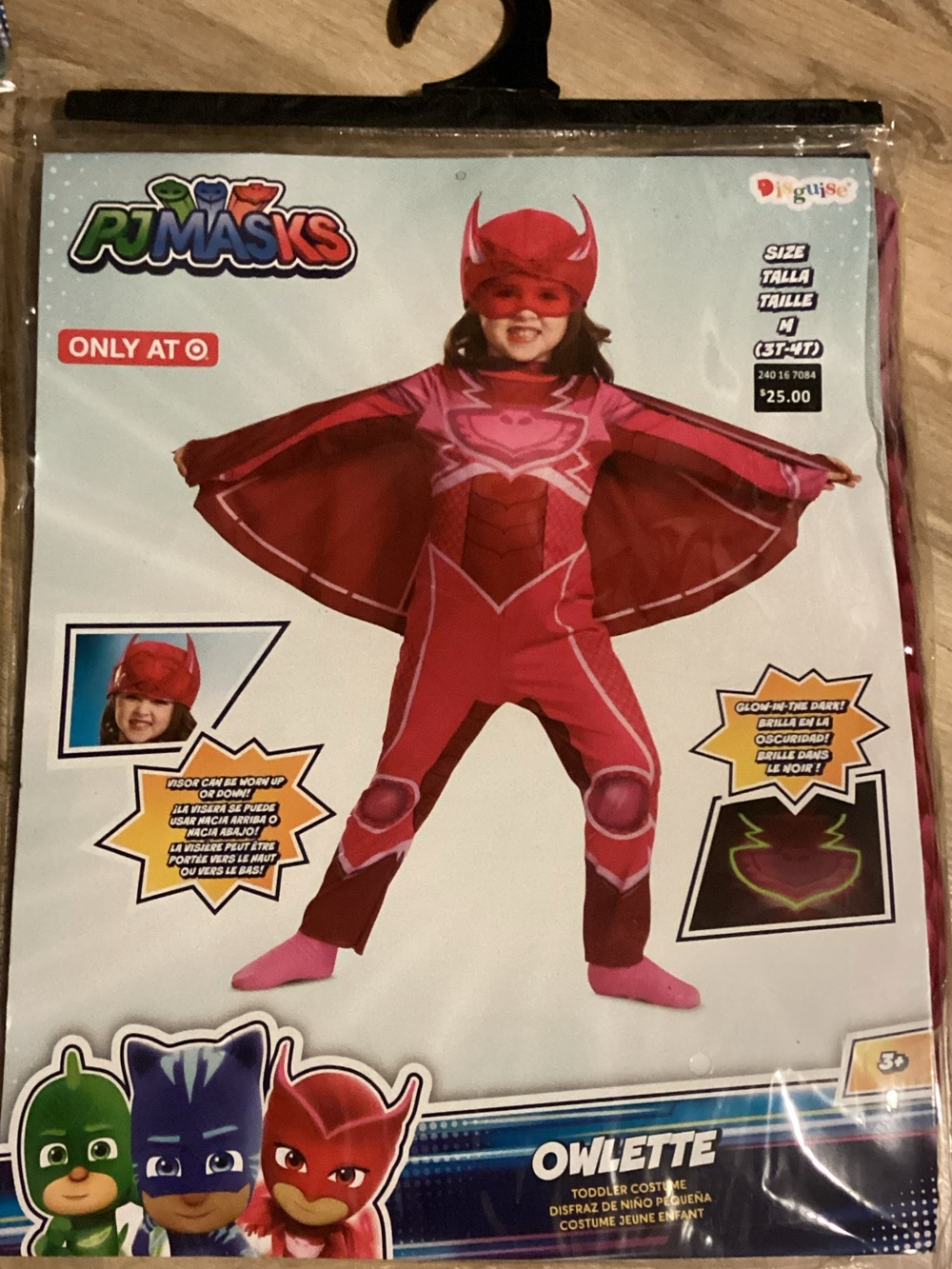 Owlette Kids Costume - Pink/Red